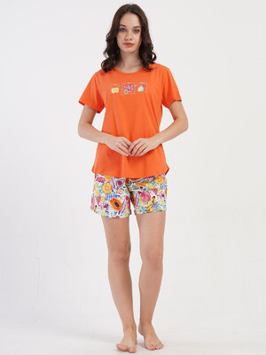 Купить Бавовняний комплект жіночий з футболки та шортів VIENETTA 4081951782 в Украина в Lingerie.ua - Одяг для дому та відпочинку, Фото 6