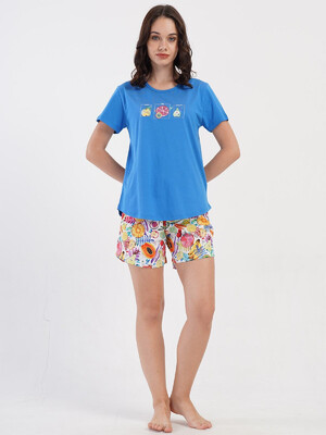 Купить Бавовняний комплект жіночий з футболки та шортів VIENETTA 4081951782 в Украина в Lingerie.ua - Одяг для дому та відпочинку, Фото 4