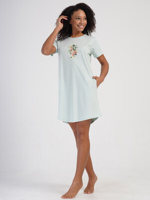 Купить Хлопковая туника с коротким рукавом VIENETTA 4070650000 в Украина в Lingerie.ua - Одяг для дому та відпочинку, Фото 8