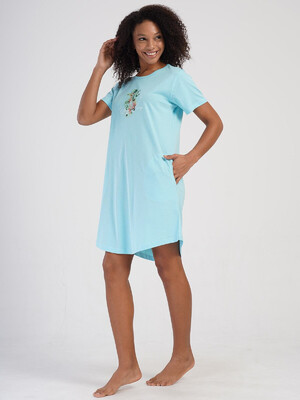 Купить Хлопковая туника с коротким рукавом VIENETTA 4070650000 в Украина в Lingerie.ua - Одяг для дому та відпочинку, Фото 4