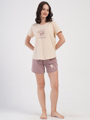Купить Хлопковый домашний костюм из футболки и шорт VIENETTA 4084000000 в Украина в Lingerie.ua - Одяг для дому та відпочинку, Видео