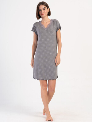 Купить Ночная сорочка  из вискозы с коротким рукавом  VIENETTA 4030430928 в Украина в Lingerie.ua - Одяг для дому та відпочинку, Видео