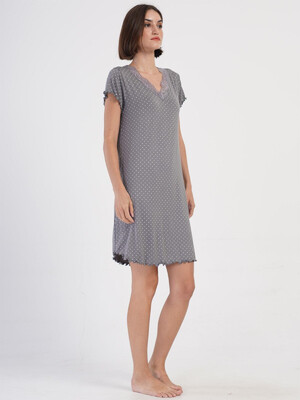 Купить Ночная сорочка  из вискозы с коротким рукавом  VIENETTA 4030430928 в Украина в Lingerie.ua - Одяг для дому та відпочинку, Фото 2
