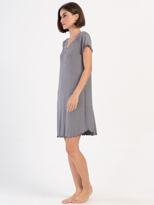 Купить Ночная сорочка  из вискозы с коротким рукавом  VIENETTA 4030430928 в Украина в Lingerie.ua - Одяг для дому та відпочинку, Фото 4