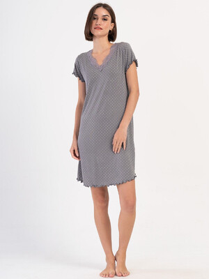 Купить Ночная сорочка  из вискозы с коротким рукавом  VIENETTA 4030430928 в Украина в Lingerie.ua - Одяг для дому та відпочинку, Фото 5