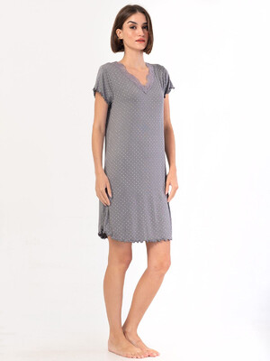 Купить Ночная сорочка  из вискозы с коротким рукавом  VIENETTA 4030430928 в Украина в Lingerie.ua - Одяг для дому та відпочинку, Фото 6