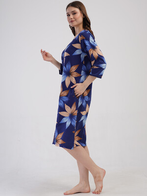 Купить Хлопковый халат женский большого размера на молнии VIENETTA 4085019199 в Украина в Lingerie.ua - Одяг для дому та відпочинку, Фото 2