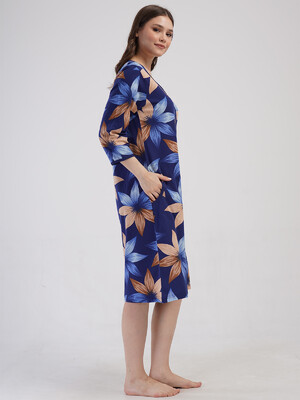 Купить Хлопковый халат женский большого размера на молнии VIENETTA 4085019199 в Украина в Lingerie.ua - Одяг для дому та відпочинку, Фото 6