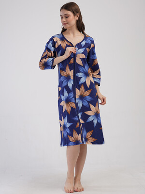 Купить Хлопковый халат женский большого размера на молнии VIENETTA 4085019199 в Украина в Lingerie.ua - Одяг для дому та відпочинку, Фото 8
