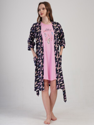 Купить Домашний комплект из ночной сорочки и халата VIENETTA 4091260911 в Украина в Lingerie.ua - Одяг для дому та відпочинку, Фото 11
