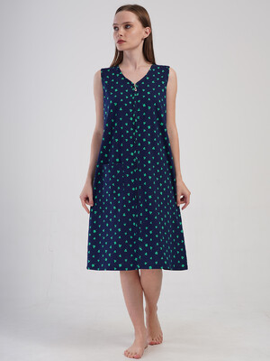 Купить Хлопковый халат летний без  рукавов на молнии VIENETTA 4081610245 в Украина в Lingerie.ua - Одяг для дому та відпочинку, Фото 2