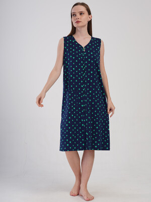 Купить Хлопковый халат летний без  рукавов на молнии VIENETTA 4081610245 в Украина в Lingerie.ua - Одяг для дому та відпочинку, Фото 4