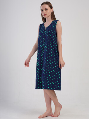 Купить Хлопковый халат летний без  рукавов на молнии VIENETTA 4081610245 в Украина в Lingerie.ua - Одяг для дому та відпочинку, Фото 6