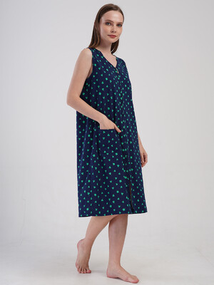 Купить Хлопковый халат летний без  рукавов на молнии VIENETTA 4081610245 в Украина в Lingerie.ua - Одяг для дому та відпочинку, Фото 7