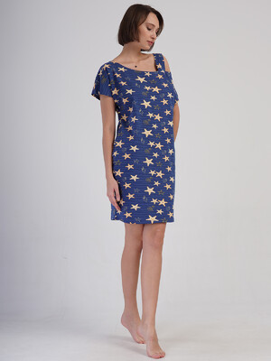 Купить Бавовняна літня сукня з коротким рукавом VIENETTA 4083501335 в Украина в Lingerie.ua - Одяг для дому та відпочинку, Фото 2