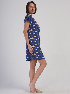 Купить Бавовняна літня сукня з коротким рукавом VIENETTA 4083501335 в Украина в Lingerie.ua - Одяг для дому та відпочинку, Фото 4