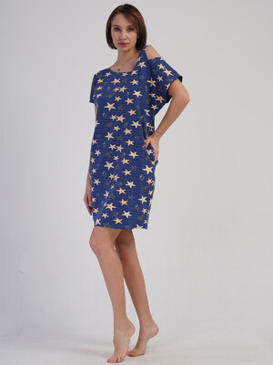 Купить Бавовняна літня сукня з коротким рукавом VIENETTA 4083501335 в Украина в Lingerie.ua - Одяг для дому та відпочинку, Фото 6