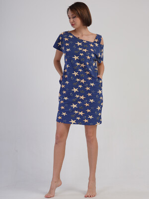 Купить Бавовняна літня сукня з коротким рукавом VIENETTA 4083501335 в Украина в Lingerie.ua - Одяг для дому та відпочинку, Фото 8