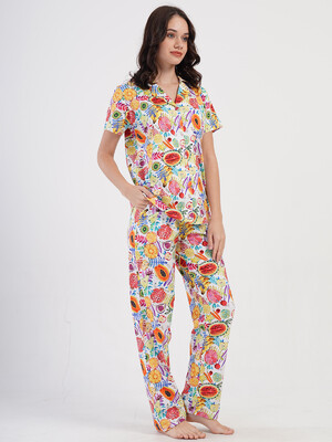 Купить Хлопковая пижама с коротким рукавом VIENETTA 4082011782 в Украина в Lingerie.ua - Одяг для дому та відпочинку, Фото 6