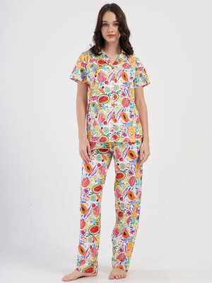 Купить Хлопковая пижама с коротким рукавом VIENETTA 4082011782 в Украина в Lingerie.ua - Одяг для дому та відпочинку, Фото 8