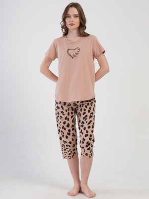 Купить Хлопковый летний комплект с капри VIENETTA 4080081661 в Украина в Lingerie.ua - Одяг для дому та відпочинку, Фото 3