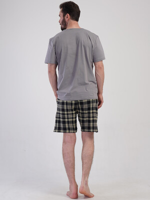 Купить Бавовняний комплект із шортами в клітинку VIENETTA MAN 4081813421 в Украина в Lingerie.ua - Одяг для дому та відпочинку, Фото 6