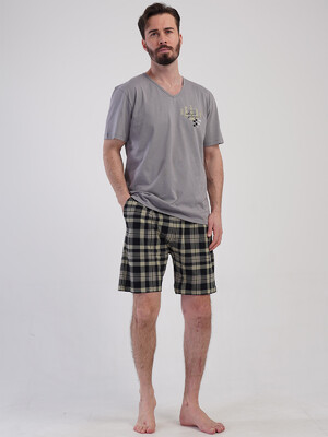 Купить Бавовняний комплект із шортами в клітинку VIENETTA MAN 4081813421 в Украина в Lingerie.ua - Одяг для дому та відпочинку, Фото 8