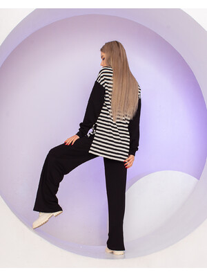 Купить Світшот у смужку з бафом у комплекті LINGERIE 170643-1 в Украина в Lingerie.ua - Одяг для дому та відпочинку, Фото 2