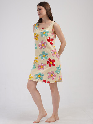 Купить Хлопковая летняя туника с цветочным принтом VIENETTA 4080736792 в Украина в Lingerie.ua - Одяг для дому та відпочинку, Фото 3