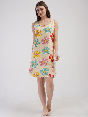 Купить Хлопковая летняя туника с цветочным принтом VIENETTA 4080736792 в Украина в Lingerie.ua - Одяг для дому та відпочинку, Фото 5