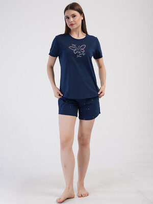 Купить Хлопковый комплект женский из футболки и шорт VIENETTA 4080541350 в Украина в Lingerie.ua - Одяг для дому та відпочинку, Фото 5