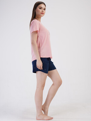 Купить Хлопковый комплект женский из футболки и шорт VIENETTA 4080541350 в Украина в Lingerie.ua - Одяг для дому та відпочинку, Фото 6