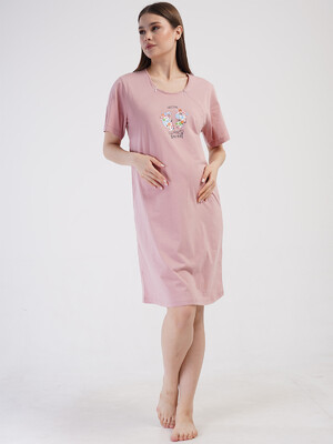 Купить Хлопковая туника для беременных и кормящих мам VIENETTA 4101390000 в Украина в Lingerie.ua - Одяг для дому та відпочинку, Фото 2