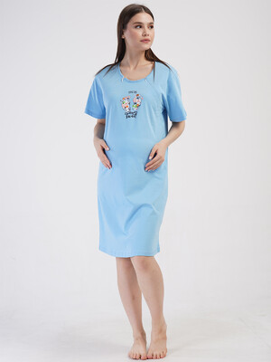 Купить Хлопковая туника для беременных и кормящих мам VIENETTA 4101390000 в Украина в Lingerie.ua - Одяг для дому та відпочинку, Фото 4