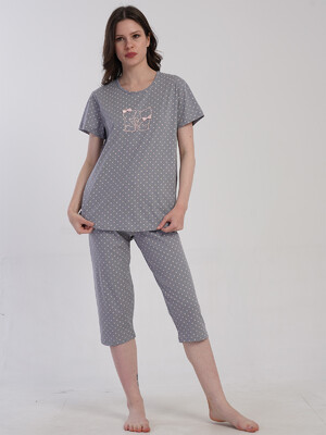 Купить Летний хлопковый комплект с капри VIENETTA 5033091248 в Украина в Lingerie.ua - Одяг для дому та відпочинку, Фото 2
