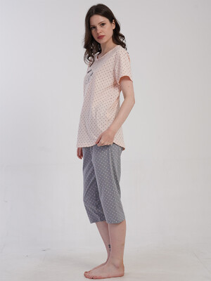 Купить Летний хлопковый комплект с капри VIENETTA 5033091248 в Украина в Lingerie.ua - Одяг для дому та відпочинку, Фото 3