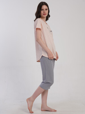 Купить Летний хлопковый комплект с капри VIENETTA 5033091248 в Украина в Lingerie.ua - Одяг для дому та відпочинку, Фото 5