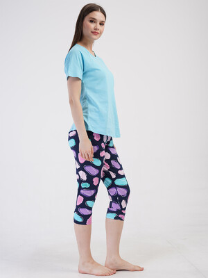 Купить Бавовняний літній комплект з капрі VIENETTA 4082501337 в Украина в Lingerie.ua - Одяг для дому та відпочинку, Фото 2