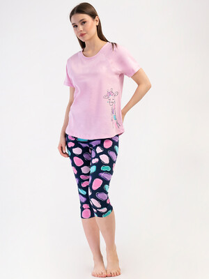 Купить Бавовняний літній комплект з капрі VIENETTA 4082501337 в Украина в Lingerie.ua - Одяг для дому та відпочинку, Фото 3