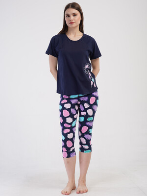 Купить Бавовняний літній комплект з капрі VIENETTA 4082501337 в Украина в Lingerie.ua - Одяг для дому та відпочинку, Фото 4