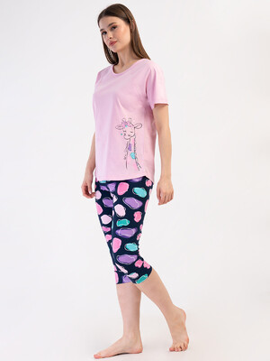 Купить Бавовняний літній комплект з капрі VIENETTA 4082501337 в Украина в Lingerie.ua - Одяг для дому та відпочинку, Фото 5