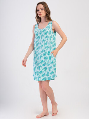 Купить Бавовняна домашня туніка на широких бретельках VIENETTA 4082311405 в Украина в Lingerie.ua - Одяг для дому та відпочинку, Фото 2