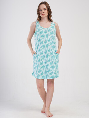 Купить Бавовняна домашня туніка на широких бретельках VIENETTA 4082311405 в Украина в Lingerie.ua - Одяг для дому та відпочинку, Фото 3