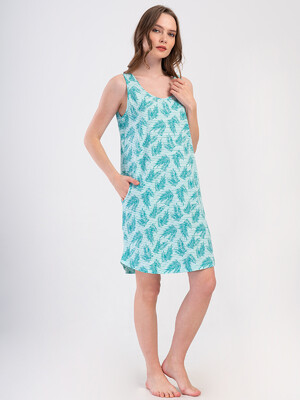 Купить Бавовняна домашня туніка на широких бретельках VIENETTA 4082311405 в Украина в Lingerie.ua - Одяг для дому та відпочинку, Фото 5