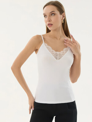 Купить Майка женская с кружевом на тонких бретельках SEVIM 16271 в Украина