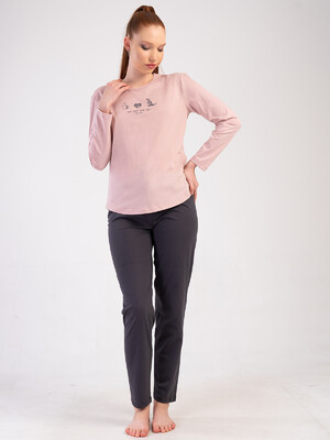 Купить Хлопковый домашний костюм с длинным рукавом VIENETTA 5020640000 в Украина