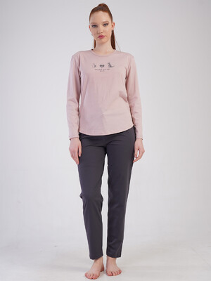 Купить Хлопковый домашний костюм с длинным рукавом VIENETTA 5020640000 в Украина в Lingerie.ua - Одяг для дому та відпочинку, Фото 6