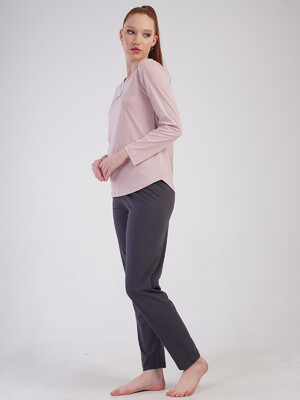 Купить Хлопковый домашний костюм с длинным рукавом VIENETTA 5020640000 в Украина в Lingerie.ua - Одяг для дому та відпочинку, Фото 7