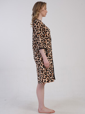 Купить Хлопковый халат большого размера на молнии VIENETTA 5033014962 в Украина в Lingerie.ua - Одяг для дому та відпочинку, Фото 4