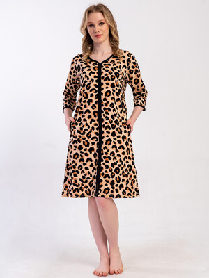 Купить Хлопковый халат большого размера на молнии VIENETTA 5033014962 в Украина в Lingerie.ua - Одяг для дому та відпочинку, Фото 5